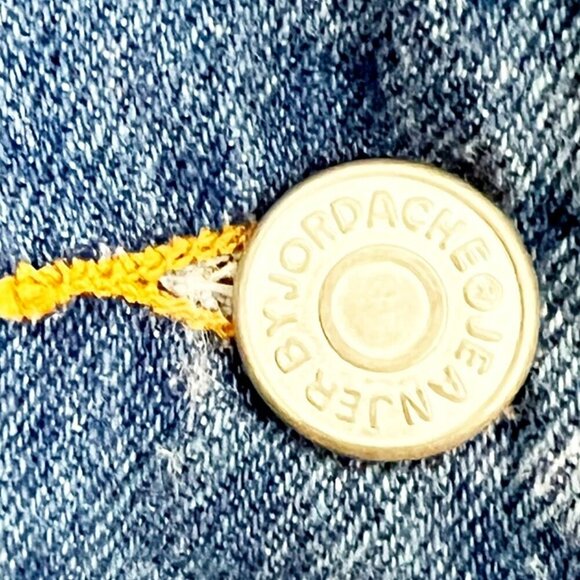 Vintage Jordache Chore Jacket Rigid Denim Blazer Medium Wash Women's Size L - Picture 4 of 13